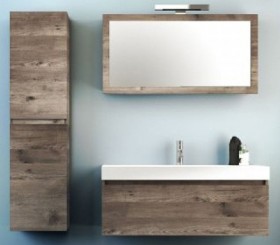 Mueble de Roble Macizo a medida con 1 Cajón + 1 Lavabo 543