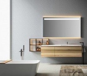Mueble de Roble Natural a medida con 2 Cajones + 1 Lavabo a medida 524