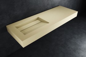 HI-MACS® Lavabo de Color Babylon Beige a Medida 1 Seno Alabama