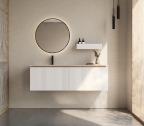 Mueble Suspendido MDF 3D + Encimera  | 25023