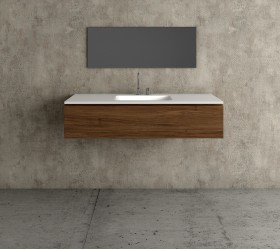 Mueble baño de Roble Macizo 1 Cajón + 1 Lavabo  587