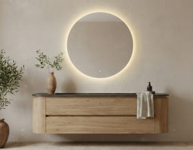 Mueble suspendido de Fresno + Encimera con lavabo | 25028