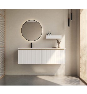 Mueble Suspendido MDF 3D + Encimera  | 25023