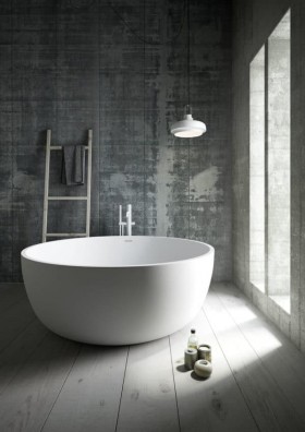 Bañera de Solid Surface Redonda  Ø 120cmx55cm