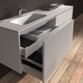 Mueble de MDF a Medida con 2 Cajones Consecutivos + 1 Lavabo de diseño 722