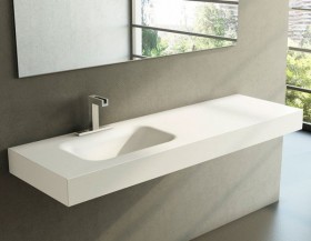 Lavabo Solid Surface KRION + Módulo MDF 1 Cajón | 491