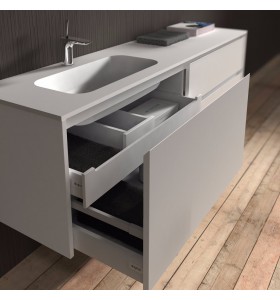 Mueble de MDF a Medida con 2 Cajones Consecutivos + 1 Lavabo de diseño 722