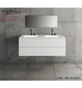 Mueble de MDF a Medida con 4 Cajones + 2 Lavabos de diseño M586