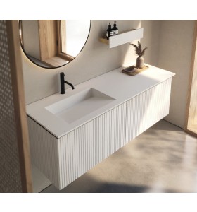 Mueble Suspendido MDF 3D + Encimera  | 25023