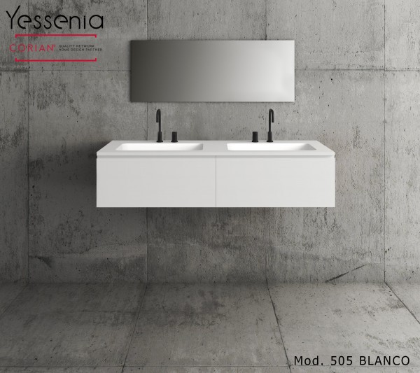 Mueble de MDF a Medida con 2 Cajones Consecutivos + 2 Lavabos de diseño Corian® Principal