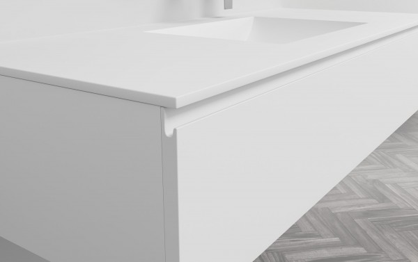 Mueble de MDF a Medida con 1 Cajón + 1 Lavabo de diseño Corian® M500