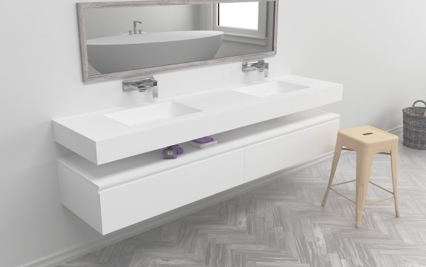 DOBLE LAVABO DE CORIAN® SQUARE